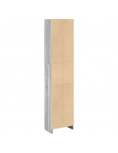 Libreria Grigio Sonoma 40x24x176 cm in Legno Multistrato