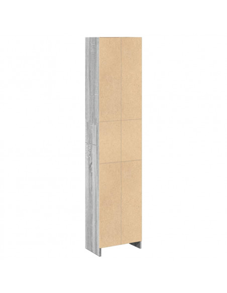 Libreria Grigio Sonoma 40x24x176 cm in Legno Multistrato