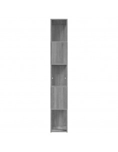 Libreria Grigio Sonoma 45x24x160 cm in Legno Multistrato