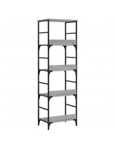 Libreria Grigio Sonoma 50x33x153 cm in Legno Multistrato