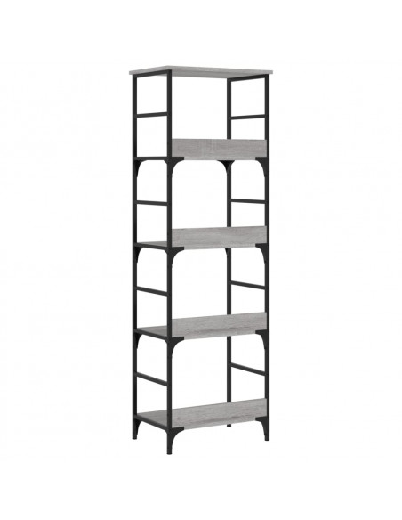 Libreria Grigio Sonoma 50x33x153 cm in Legno Multistrato