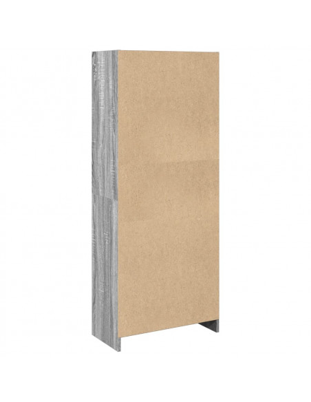 Libreria Grigio Sonoma 57x28,5x141 cm in Legno Multistrato