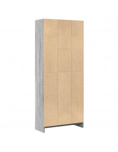 Libreria Grigio Sonoma 60x24x143 cm in Legno Multistrato