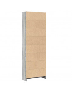 Libreria Grigio Sonoma 60x24x176 cm in Legno Multistrato