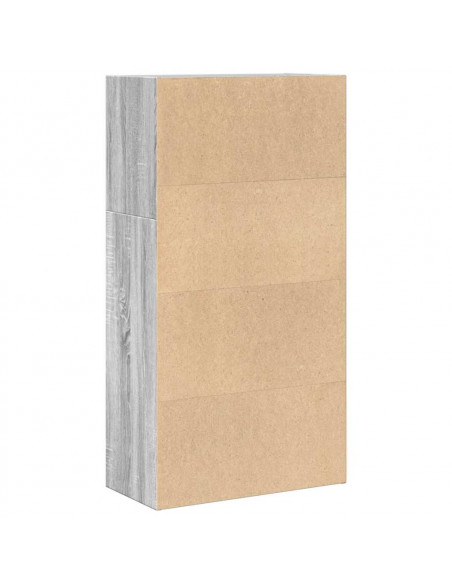 Libreria Grigio Sonoma 60x30x114 cm in Legno Multistrato