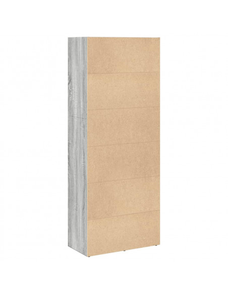 Libreria Grigio Sonoma 60x30x152 cm in Legno Multistrato