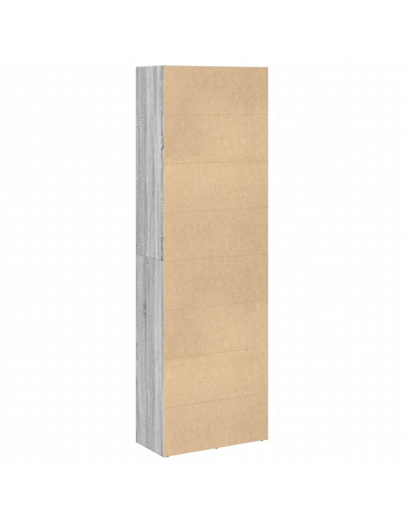 Libreria Grigio Sonoma 60x30x189 cm in Legno Multistrato