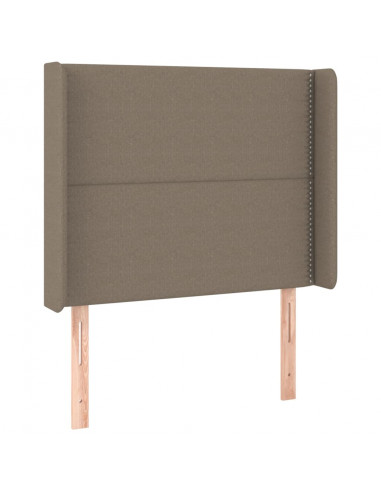 Testiera ad Orecchio Tortora 103x16x118/128 cm in Tessuto