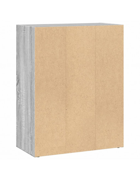 Libreria Grigio Sonoma 60x30x77 cm in Legno Multistrato
