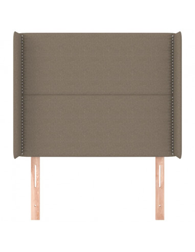 Testiera ad Orecchio Tortora 103x16x118/128 cm in Tessuto