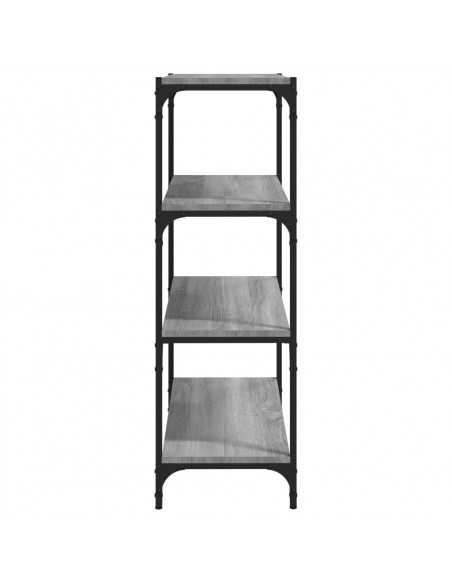 Libreria Grigio Sonoma 60x33x100 cm Legno Multistrato e Acciaio
