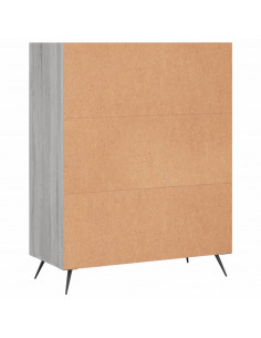 Libreria Grigio Sonoma 69,5x32,5x90 cm in Legno Multistrato