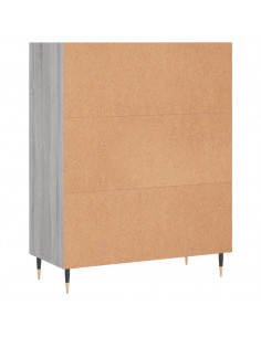Libreria Grigio Sonoma 69,5x32,5x90 cm in Legno Multistrato