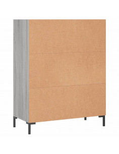 Libreria Grigio Sonoma 69,5x32,5x90 cm in Legno Multistrato