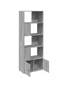 Libreria Grigio Sonoma 70x36x189 cm in Legno Multistrato