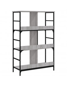 Libreria Grigio Sonoma 78,5x33x117,5 cm in Legno Multistrato