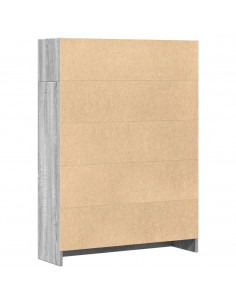 Libreria Grigio Sonoma 80x24x109 cm in Legno Multistrato