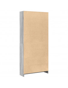 Libreria Grigio Sonoma 80x24x176 cm in Legno Multistrato
