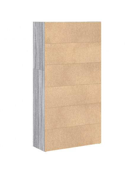 Libreria Grigio Sonoma 80x30x152 cm in Legno Multistrato