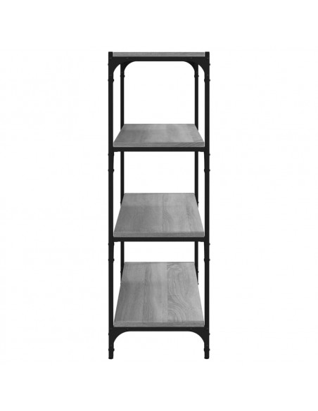 Libreria grigio sonoma 80x33x100 cm Legno Multistrato e Acciaio