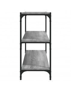 Libreria grigio sonoma 80x33x70,5cm Legno Multistrato e Acciaio