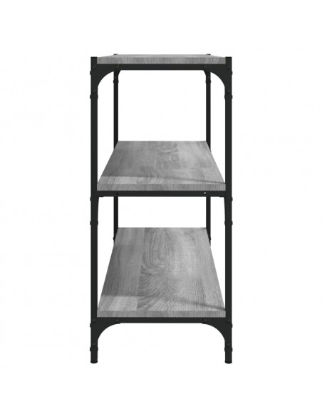 Libreria grigio sonoma 80x33x70,5cm Legno Multistrato e Acciaio