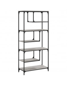 Libreria Grigio Sonoma 81x36x176 cm in Legno Multistrato