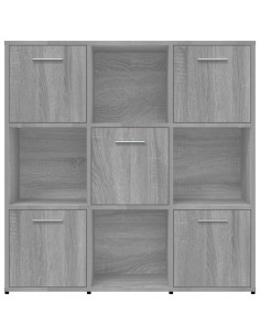 Libreria Grigio Sonoma 90x30x90 cm in Legno Multistrato