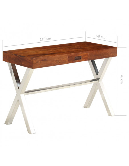 Libreria in Legno Acacia con Finitura Miele 60x30x160 cm