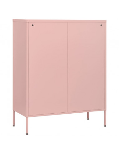 Cassettiera Rosa 80x35x101,5 cm in Acciaio