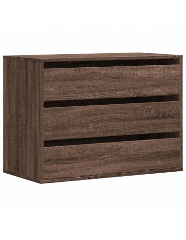 Cassettiera Angolo Rovere Marrone 80x41x58cm Legno Multistrato