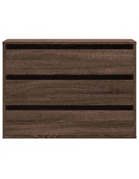 Cassettiera Angolo Rovere Marrone 80x41x58cm Legno Multistrato