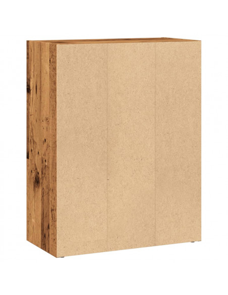 Libreria Legno Antico 60x30x77 cm in Legno Multistrato