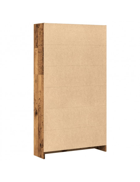 Libreria Legno Antico 80x24x143 cm in Legno Multistrato
