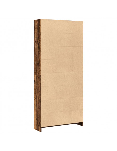 Libreria Legno Antico 80x24x176 cm in Legno Multistrato