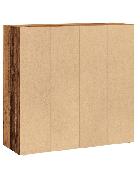 Libreria Legno Antico 80x30x77 cm in Legno Multistrato