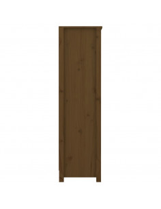 Libreria Marrone Miele 80x35x126 cm in Legno Massello di Pino