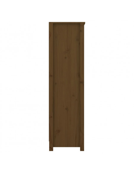 Libreria Marrone Miele 80x35x126 cm in Legno Massello di Pino