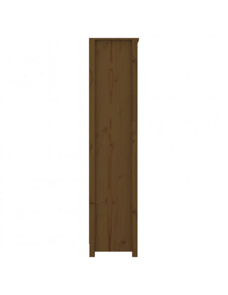 Libreria Marrone Miele 80x35x154 cm in Legno Massello di Pino