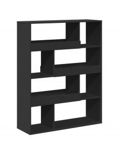 Libreria Nera 100x33x125,5 cm in Legno Multistrato
