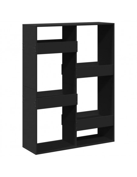 Libreria Nera 100x33x135 cm in Legno Multistrato