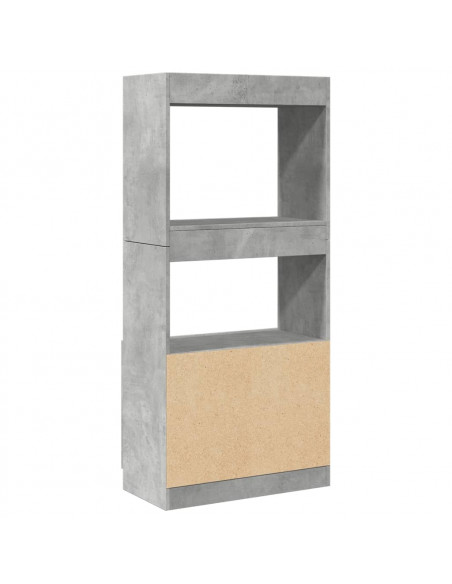 Credenza Grigio Cemento 63x33x140 in Truciolato