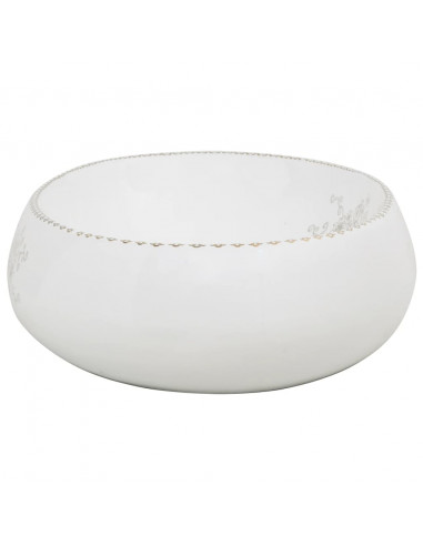 Lavabo da Appoggio Bianco Ovale 59x40x15 cm Ceramica