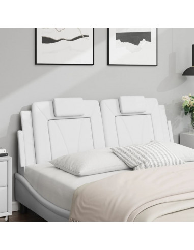 Cuscino Testiera Bianco 140 cm in Similpelle