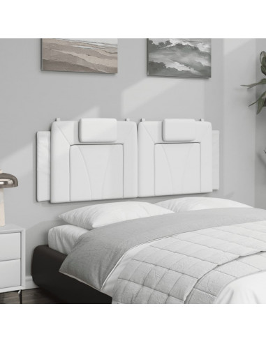 Cuscino Testiera Bianco 140 cm in Similpelle