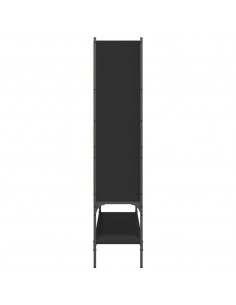 Libreria Nera 102x30x141,5 cm in Legno Multistrato