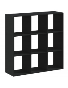 Libreria Nera 102x32x102 cm in Legno Multistrato