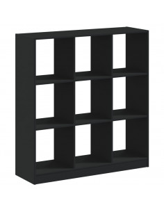 Libreria Nera 102x32x108 cm in Legno Multistrato