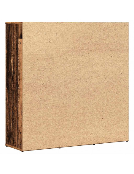 Libreria Legno Antico 90x28x90 cm in Legno Multistrato