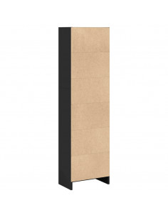 Libreria Nera 40x24x143 cm in Truciolato